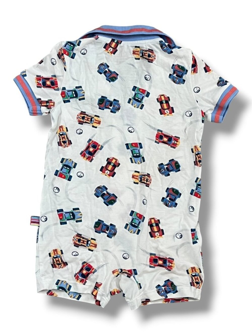Magnetic Me Racecar Formula Fun Polo Short Sleeve Romper Size 3-6M - Picture 4 of 4